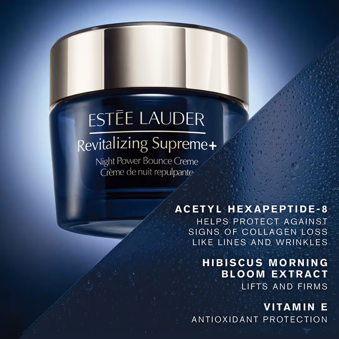 Revitalizing Supreme+ Night Power Bounce Cream Moisturizer with Peptides