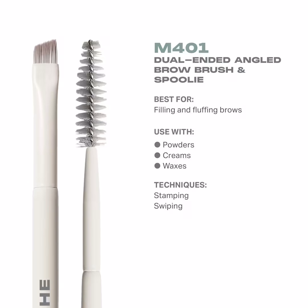 M401 Dual-Ended Angled Brow Brush & Spoolie
