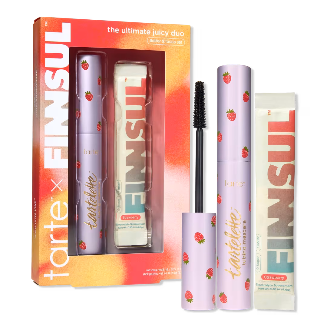 tarte X FINNSUL The Ultimate Juicy Duo Flutter & Focus Set with Black Tubing Mascara